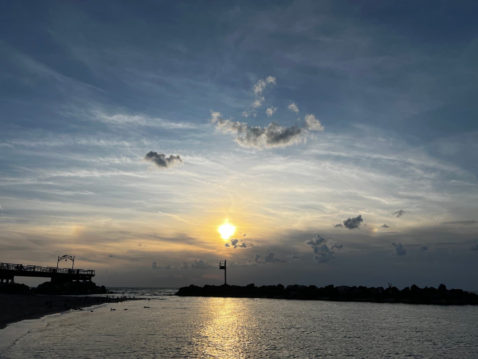 sunset over Lake Erie